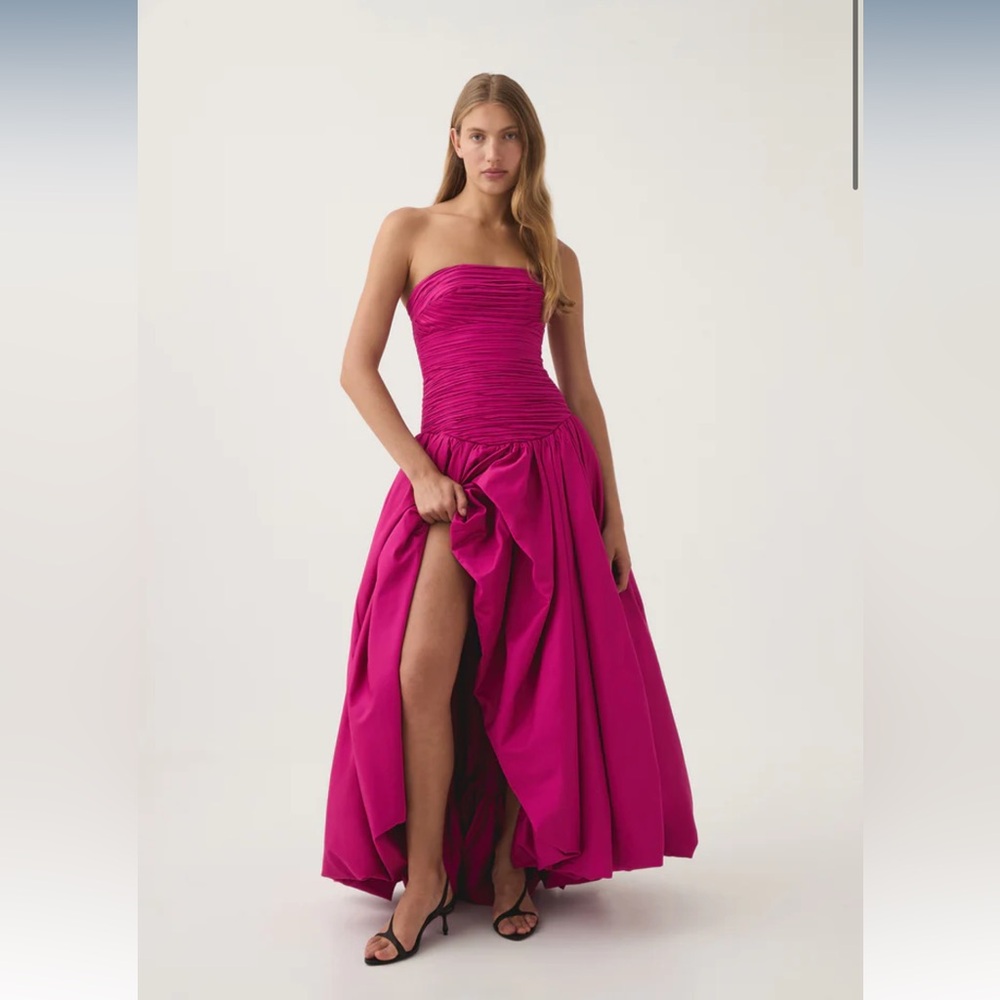 Aje Violette Bubble Hem Maxi Dress